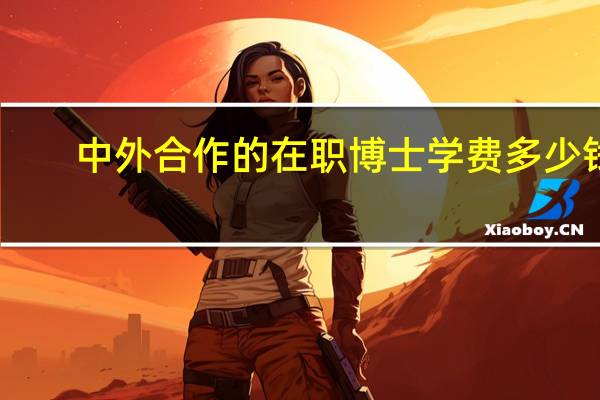 中外合作的在职博士学费多少钱
