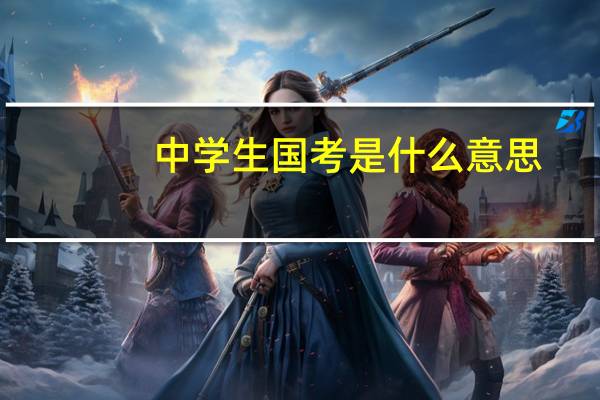 中学生国考是什么意思
