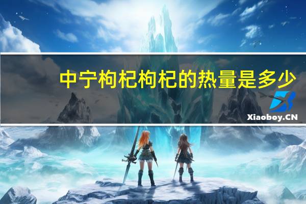 中宁枸杞 枸杞的热量是多少