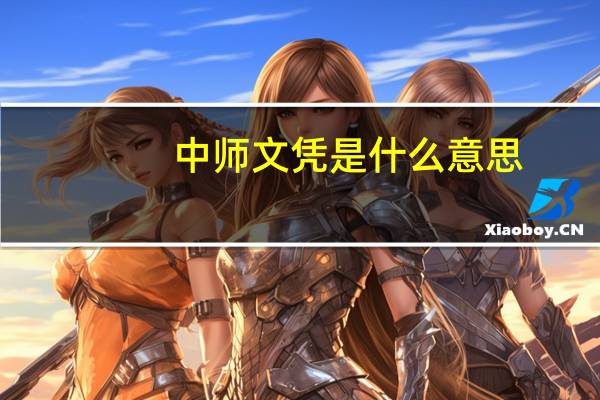 中师文凭是什么意思