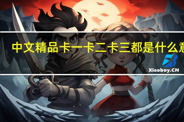 中文精品卡一卡二卡三都是什么意思