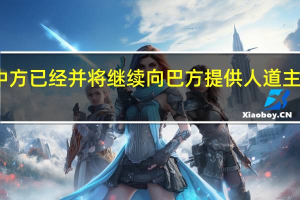 中方已经并将继续向巴方提供人道主义援助