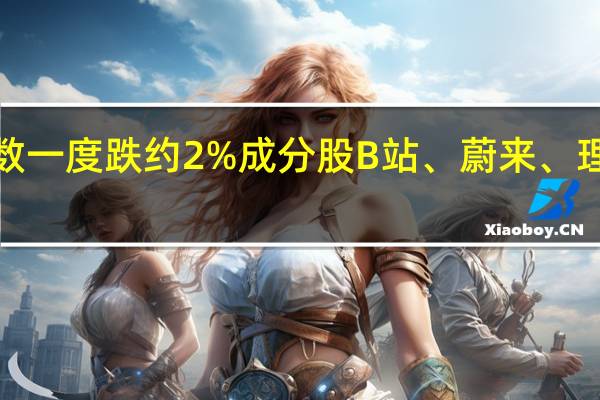 中概指数一度跌约2%成分股B站、蔚来、理想等跌超2%