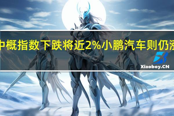 中概指数下跌将近2%小鹏汽车则仍涨超3%