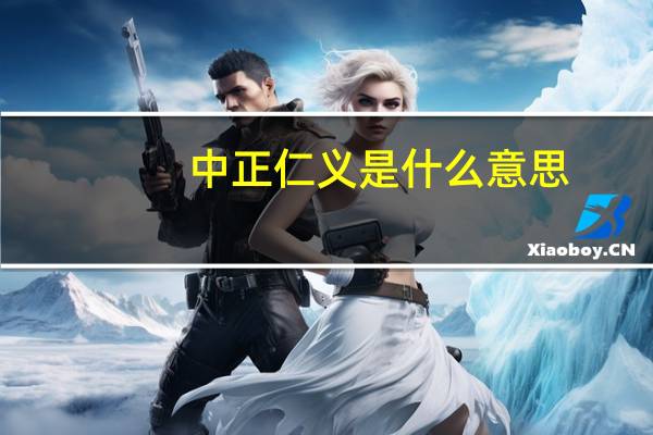 中正仁义是什么意思