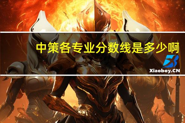 中策各专业分数线是多少啊