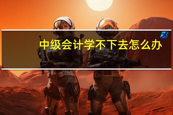 中级会计学不下去怎么办