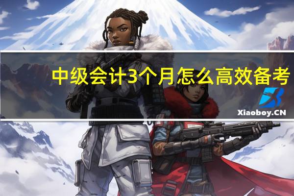 中级会计3个月怎么高效备考