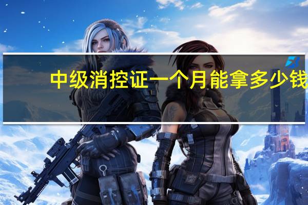 中级消控证一个月能拿多少钱