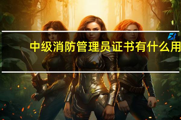 中级消防管理员证书有什么用