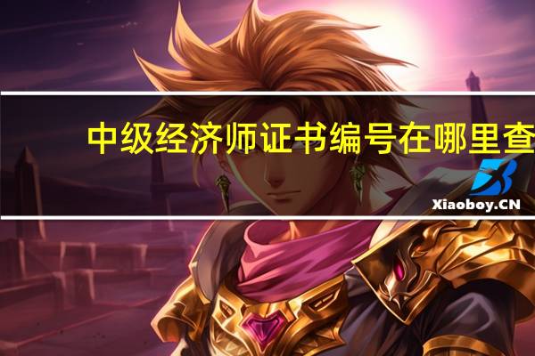 中级经济师证书编号在哪里查