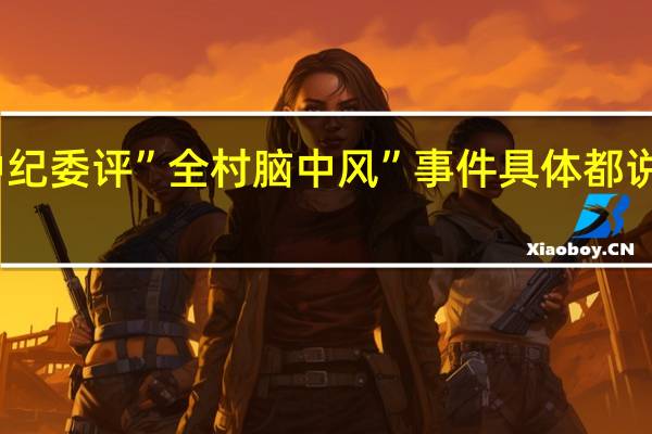 中纪委评”全村脑中风”事件 具体都说了什么