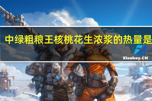 中绿粗粮王核桃花生浓浆的热量是多少