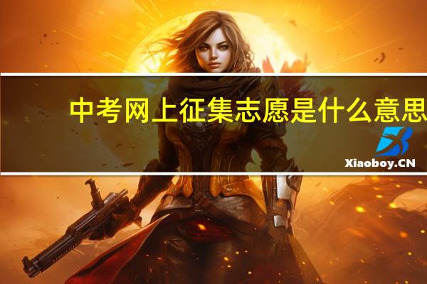 中考网上征集志愿是什么意思