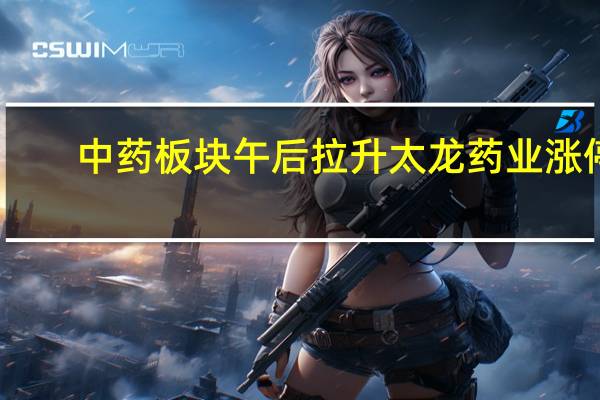 中药板块午后拉升 太龙药业涨停