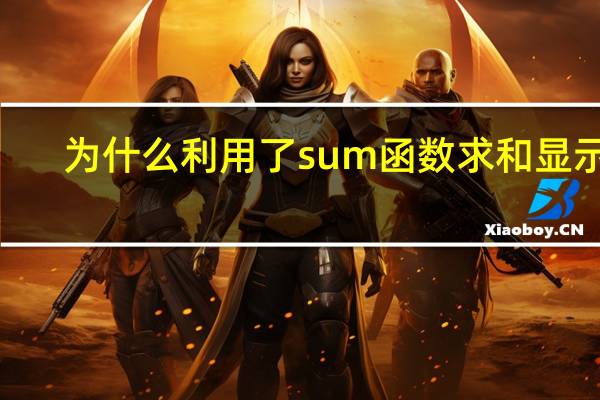 为什么利用了sum函数求和显示0（为什么sum求和后为0）