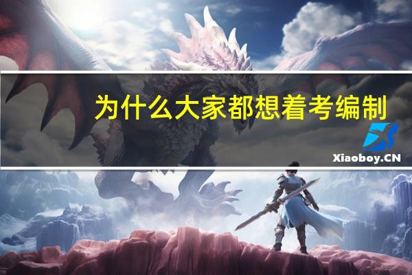 为什么大家都想着考编制