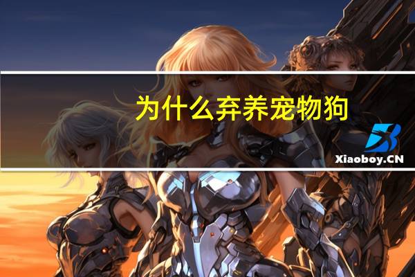 为什么弃养宠物狗