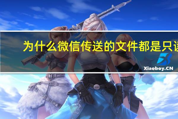 为什么微信传送的文件都是只读(微信怎么传送大视频)