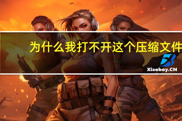 为什么我打不开这个压缩文件？我需要下载什么软件？