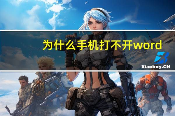 为什么手机打不开word（word打不开是怎么回事）