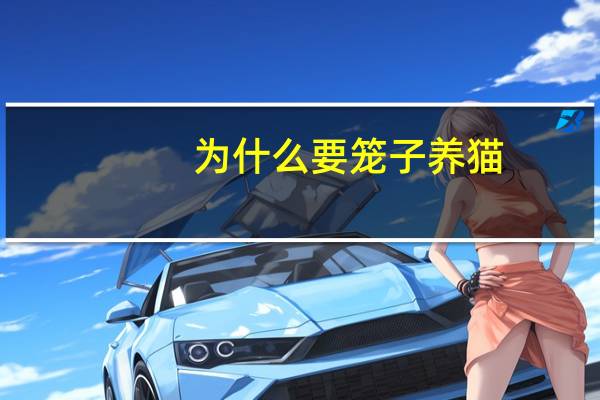 为什么要笼子养猫