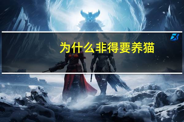 为什么非得要养猫