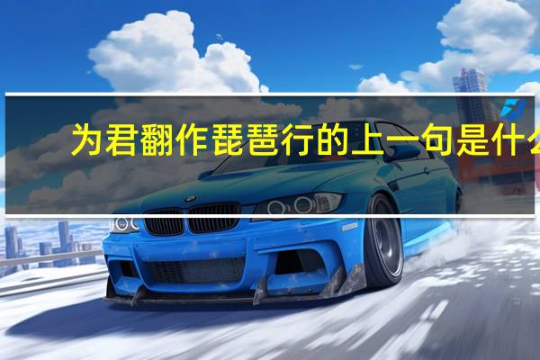 为君翻作琵琶行的上一句是什么