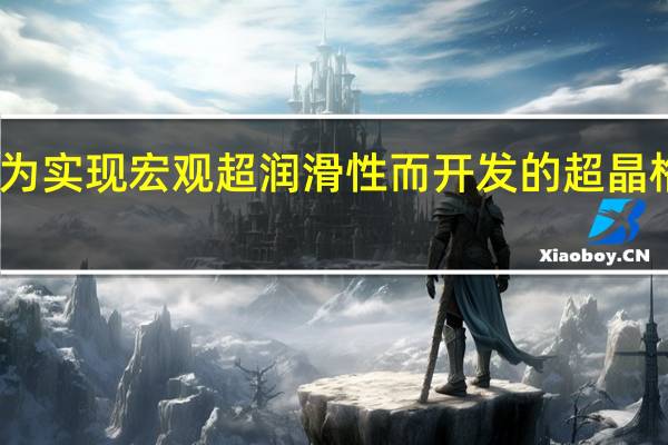 为实现宏观超润滑性而开发的超晶格薄膜