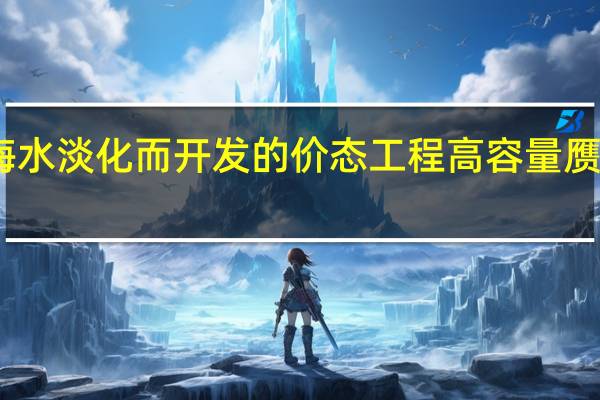 为海水淡化而开发的价态工程高容量赝电容电极