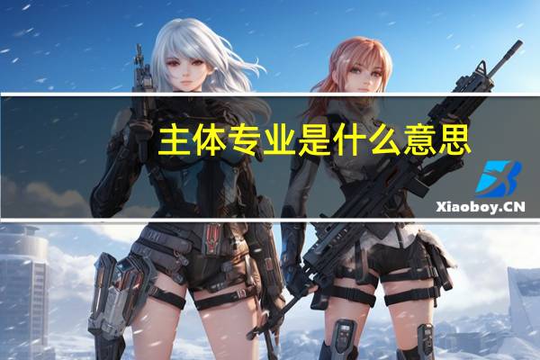主体专业是什么意思