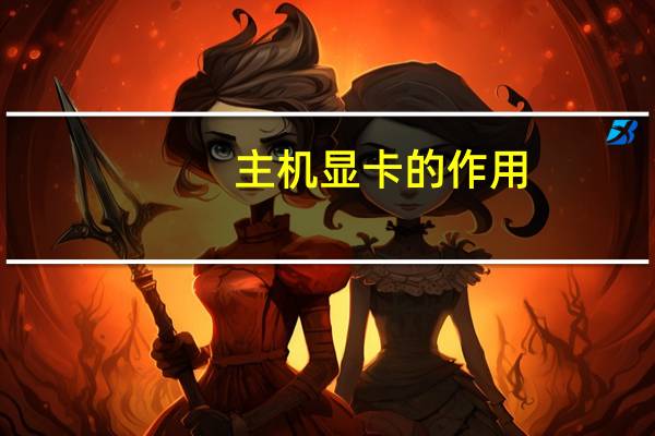 主机显卡的作用（显卡的作用）