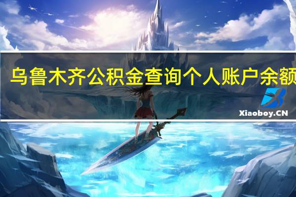 乌鲁木齐公积金查询个人账户余额查询