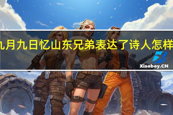 九月九日忆山东兄弟表达了诗人怎样的情感