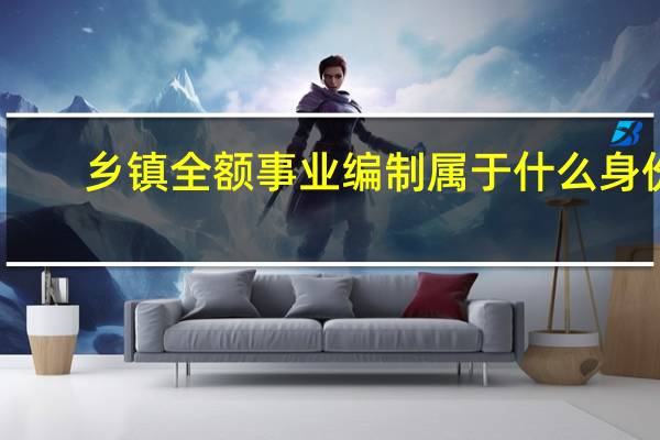 乡镇全额事业编制属于什么身份