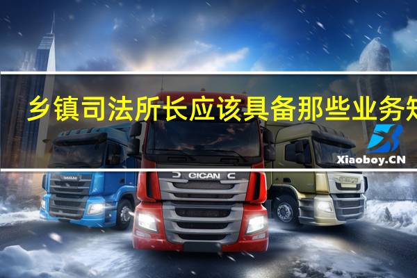 乡镇司法所长应该具备那些业务知识