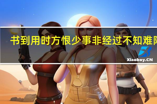 书到用时方恨少事非经过不知难陆游（书到用时方恨少事非经过不知难）