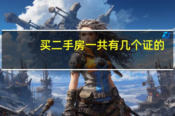 买二手房一共有几个证的，我怎么就一个房产证