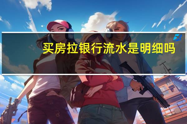 买房拉银行流水是明细吗