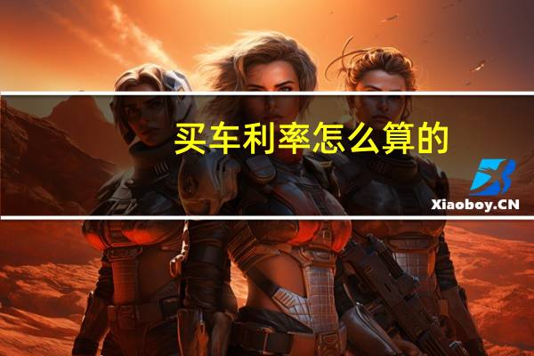 买车利率怎么算的（买车利息和利率怎么算）