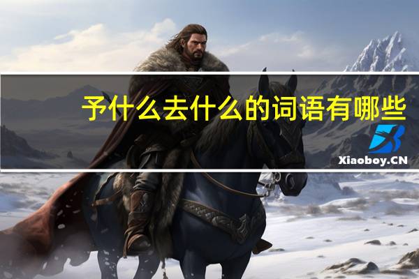 予什么去什么的词语有哪些?