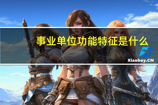 事业单位功能特征是什么