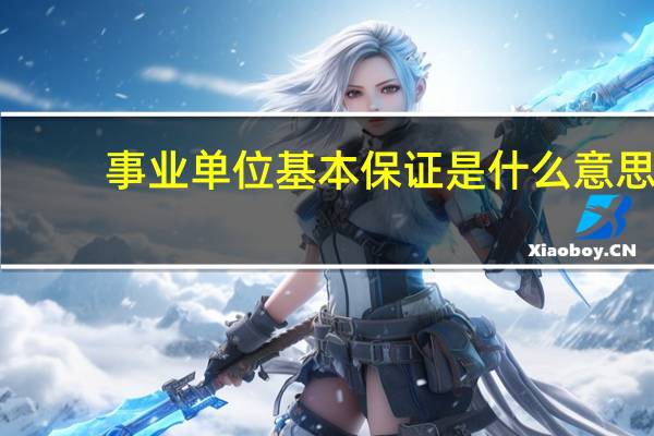 事业单位基本保证是什么意思