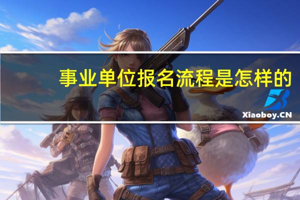 事业单位报名流程是怎样的