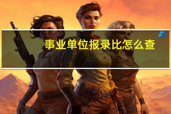 事业单位报录比怎么查