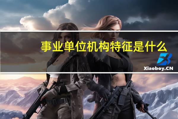 事业单位机构特征是什么