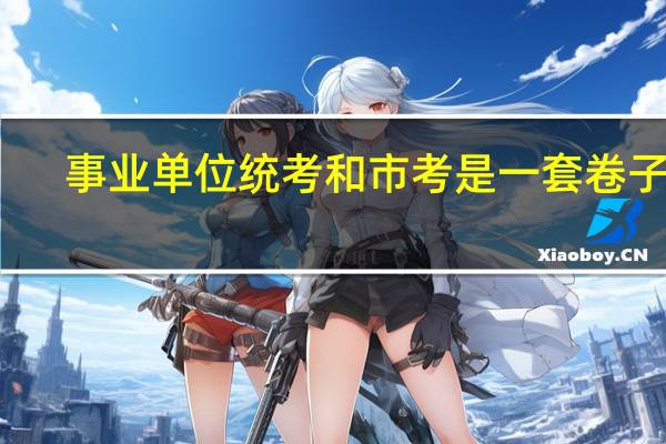 事业单位统考和市考是一套卷子吗