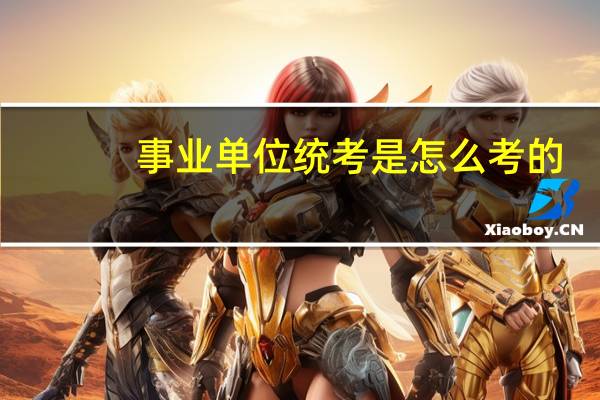 事业单位统考是怎么考的