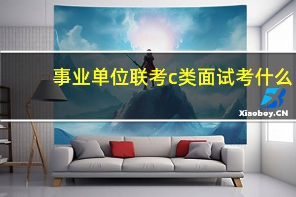 事业单位联考c类面试考什么