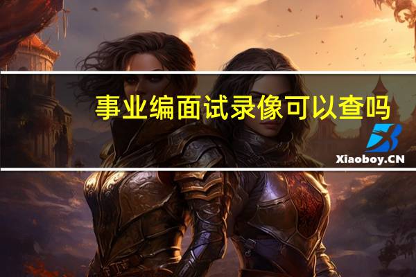事业编面试录像可以查吗